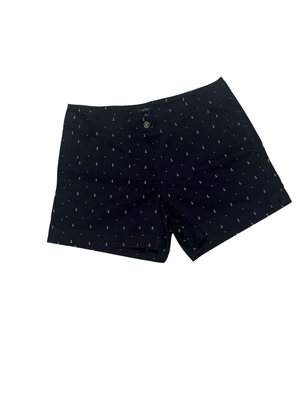 Nautica Women's Cotton Stretch Twill Anchor Print Shorts (FB1)